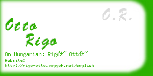 otto rigo business card